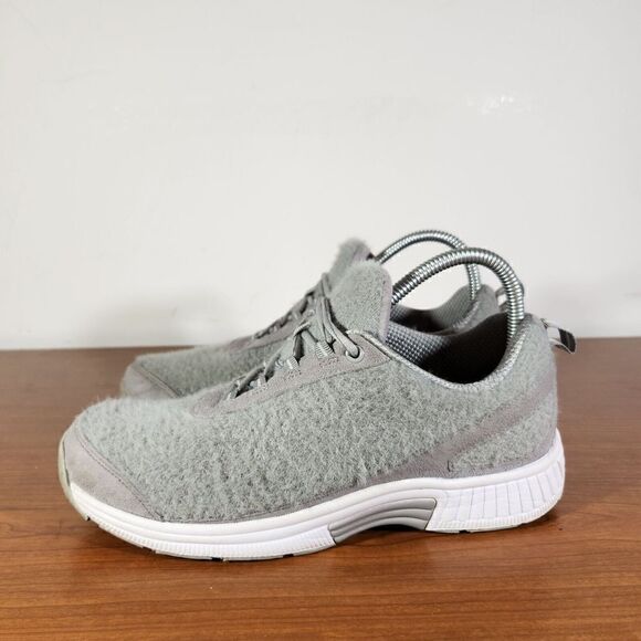 Orthofeet Shoes Womens 9.5 Wide Gray Comfort Walking Orthopedic Wool 989 - Picture 1 of 11